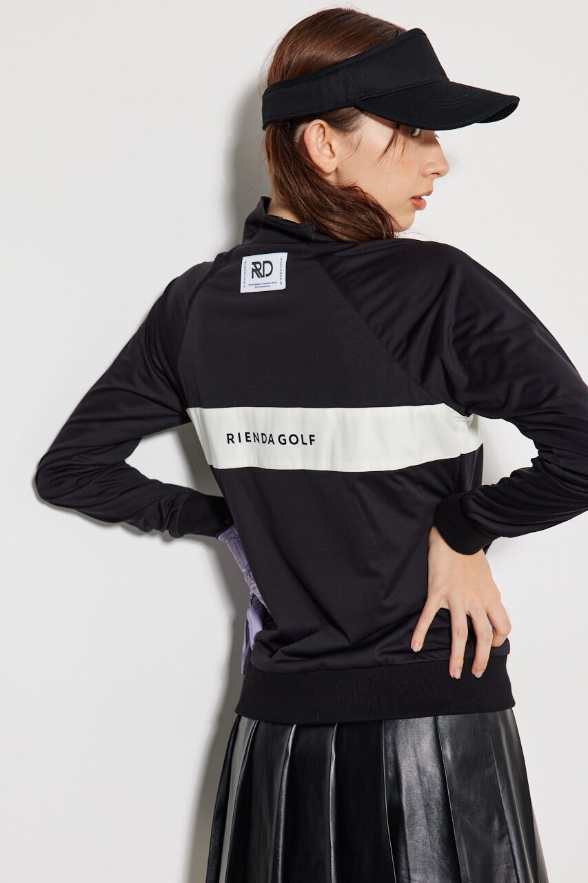 rienda「ハーフジップライトブルゾン」|ブルゾン・スタジャン|