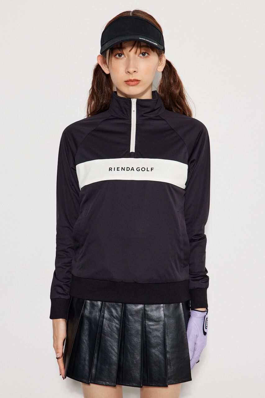 rienda「ハーフジップライトブルゾン」|ブルゾン・スタジャン|