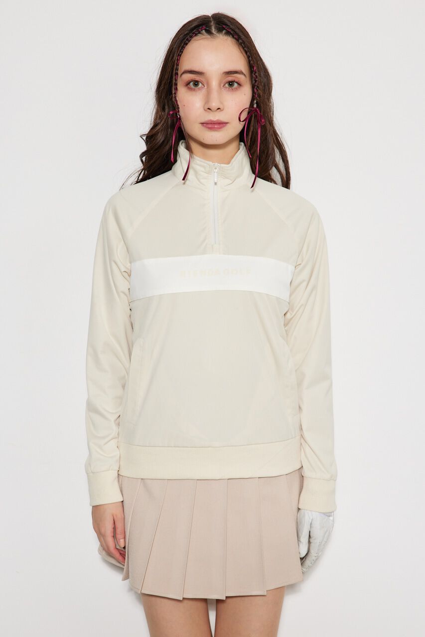 rienda「ハーフジップライトブルゾン」|ブルゾン・スタジャン|