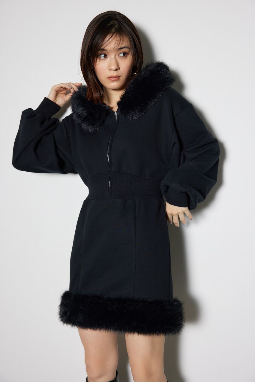 rienda「フェイクファースウェットミニワンピース」|ワンピース|