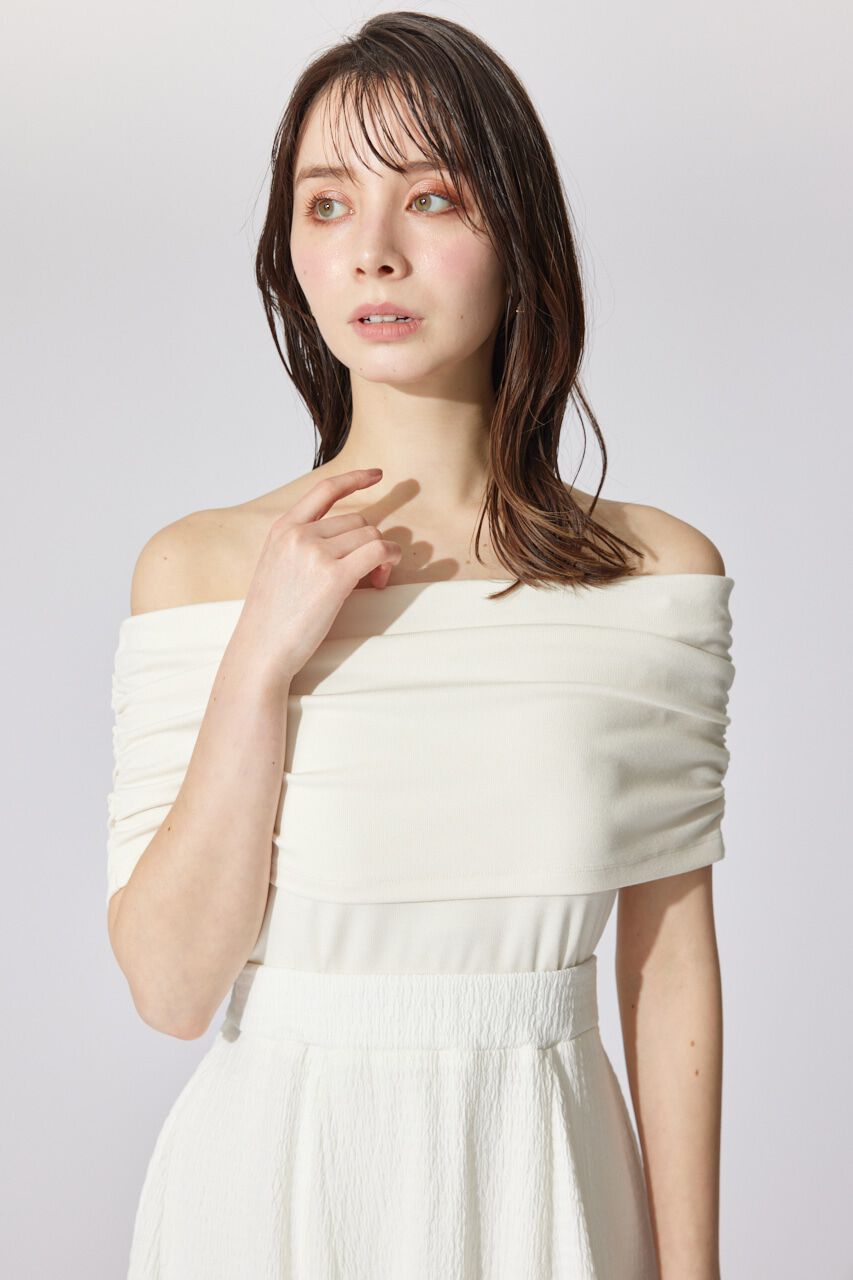 rienda「オフショルカットフレアワンピース」|ワンピース|