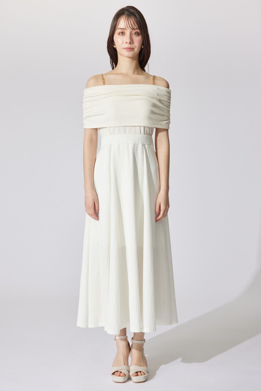 rienda「オフショルカットフレアワンピース」|ワンピース|