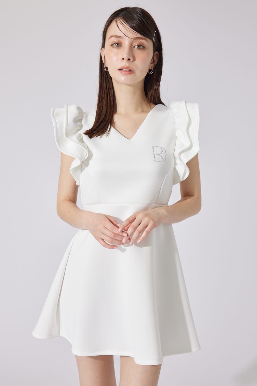 rienda「RDショルダーフリルカットミニワンピース」|ワンピース|