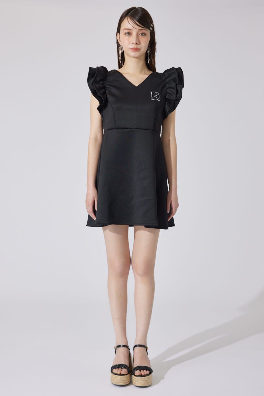 rienda「RDショルダーフリルカットミニワンピース」|ワンピース|