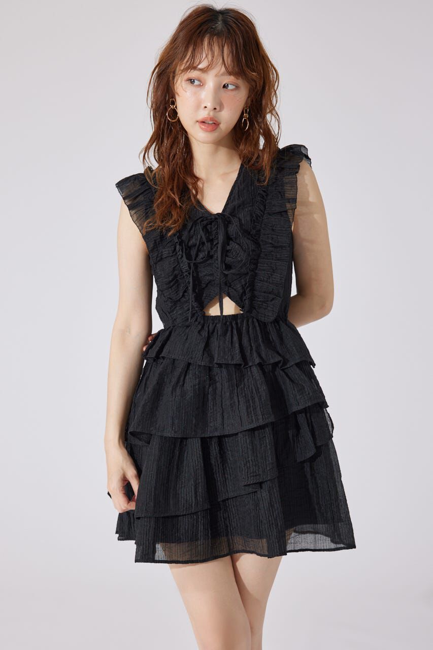 rienda「ティアードフリルミニワンピース」|ワンピース|