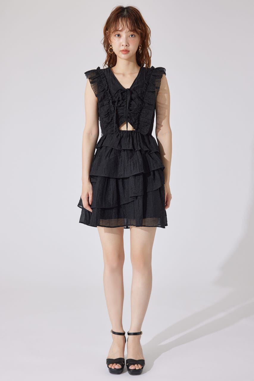 rienda「ティアードフリルミニワンピース」|ワンピース|