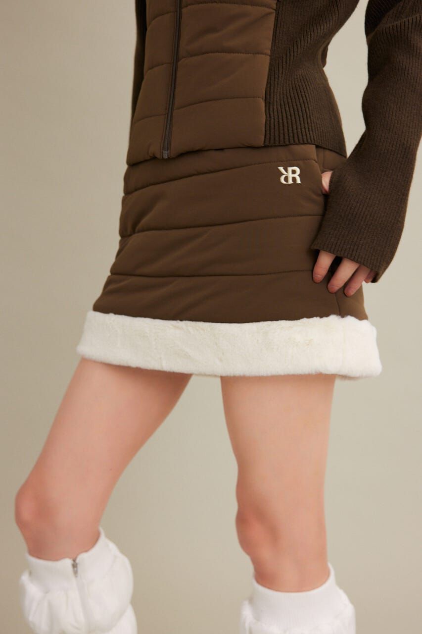 rienda「Fファーキルティングタイトスカート」|スカート|