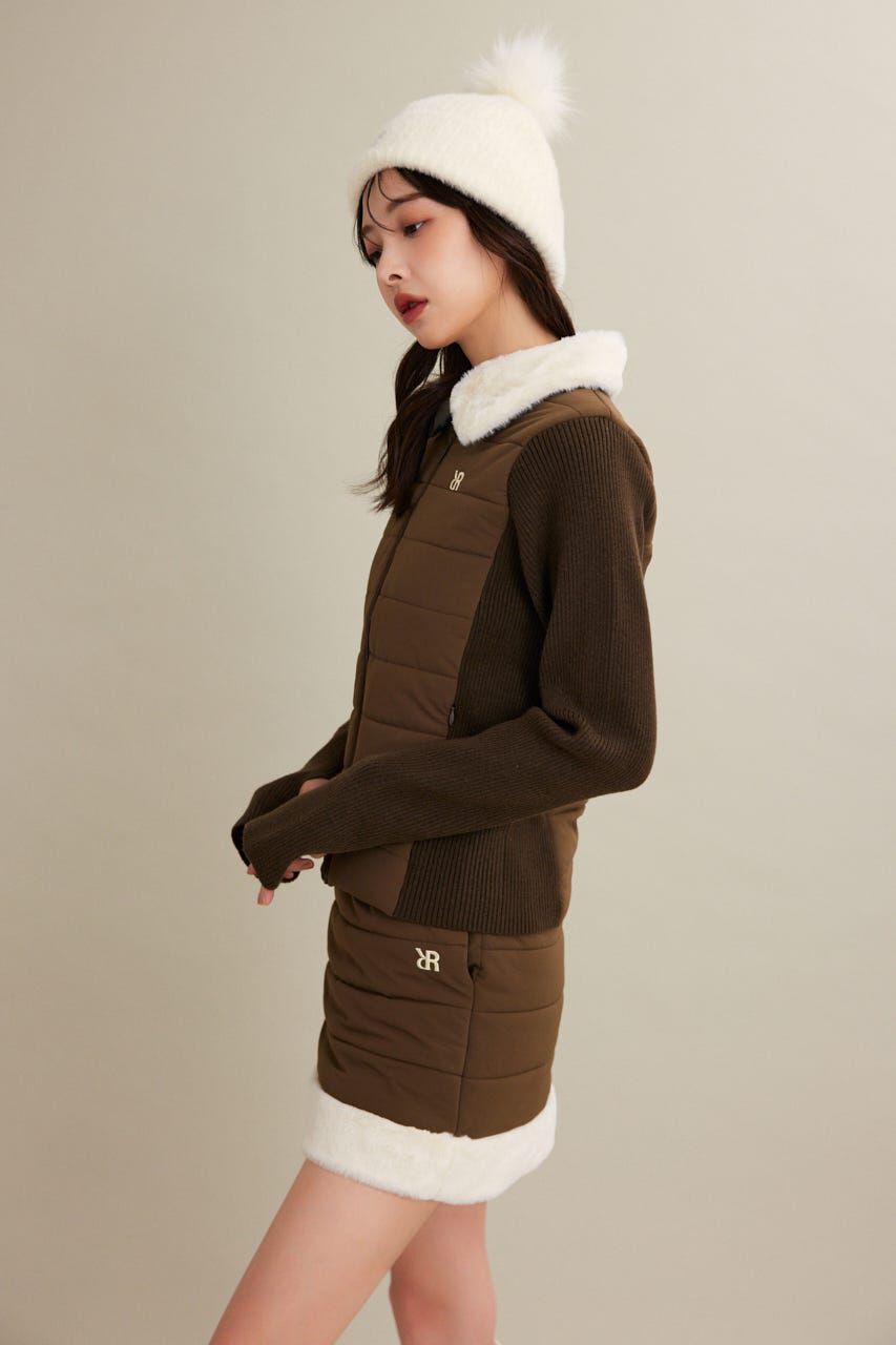 rienda「Fファーキルティングタイトスカート」|スカート|