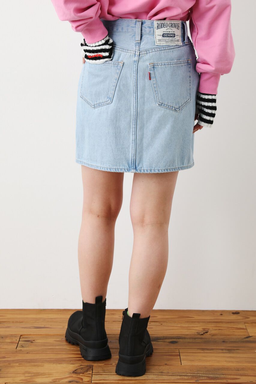 RODEO CROWNS「LOSE COLOR DENIM MINI SKIRT」|デニム|