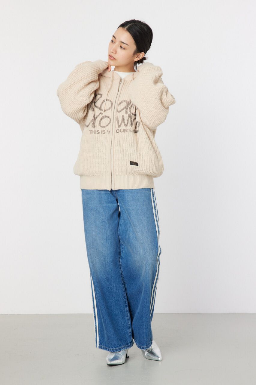 RODEO CROWNS「LOGO畦ニットジップフーディー」|パーカー|