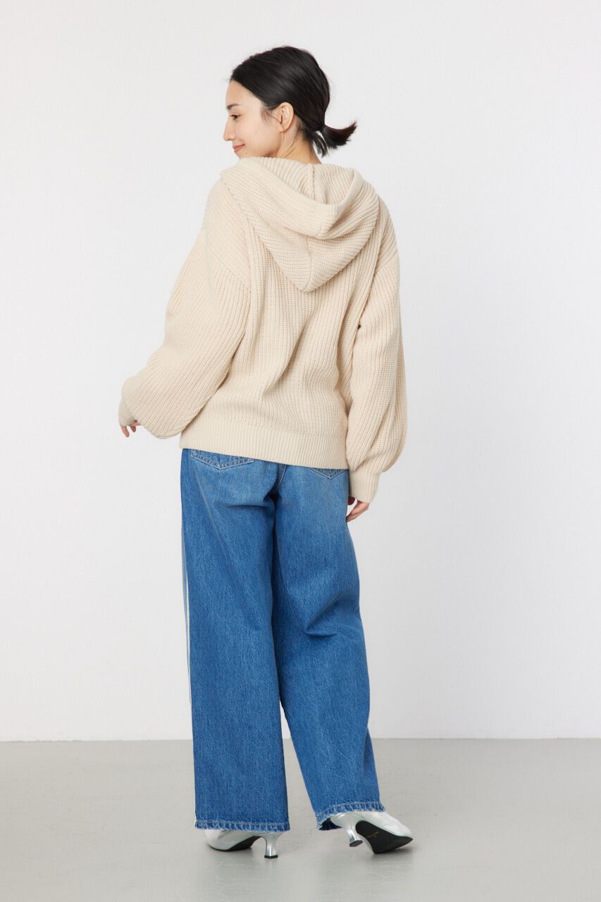 RODEO CROWNS「LOGO畦ニットジップフーディー」|パーカー|