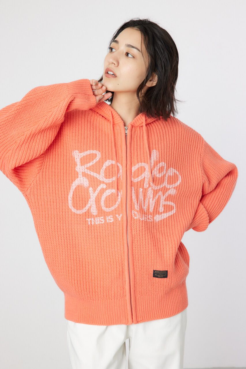 RODEO CROWNS「LOGO畦ニットジップフーディー」|パーカー|