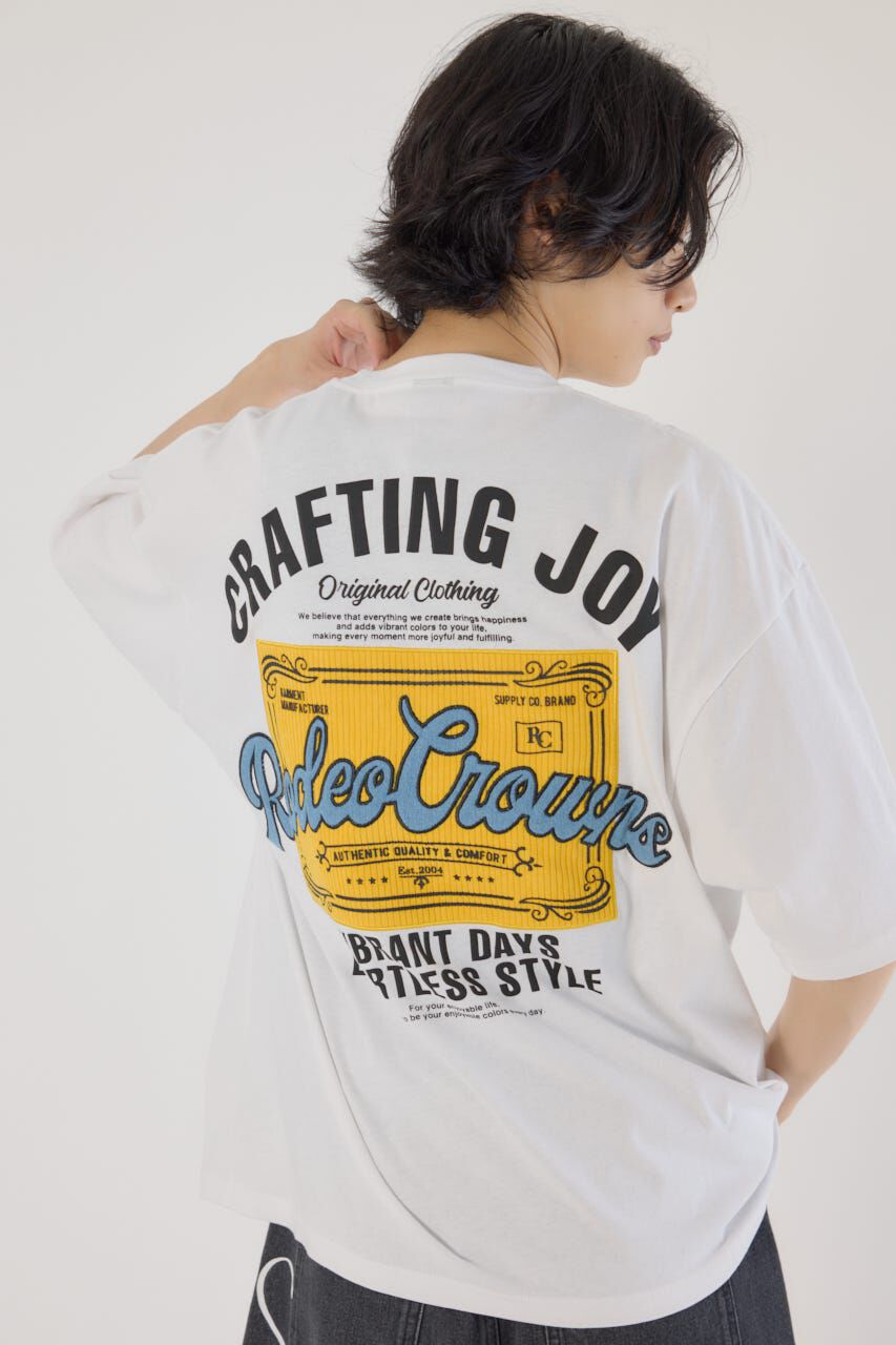 RODEO CROWNS「コール＆デニムパッチTシャツ」|Tシャツ・カットソー|WHT