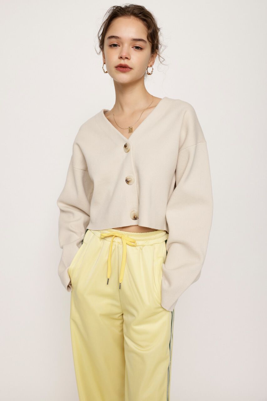 SLY「MILANO RIB CROP カーディガン」|カーディガン|