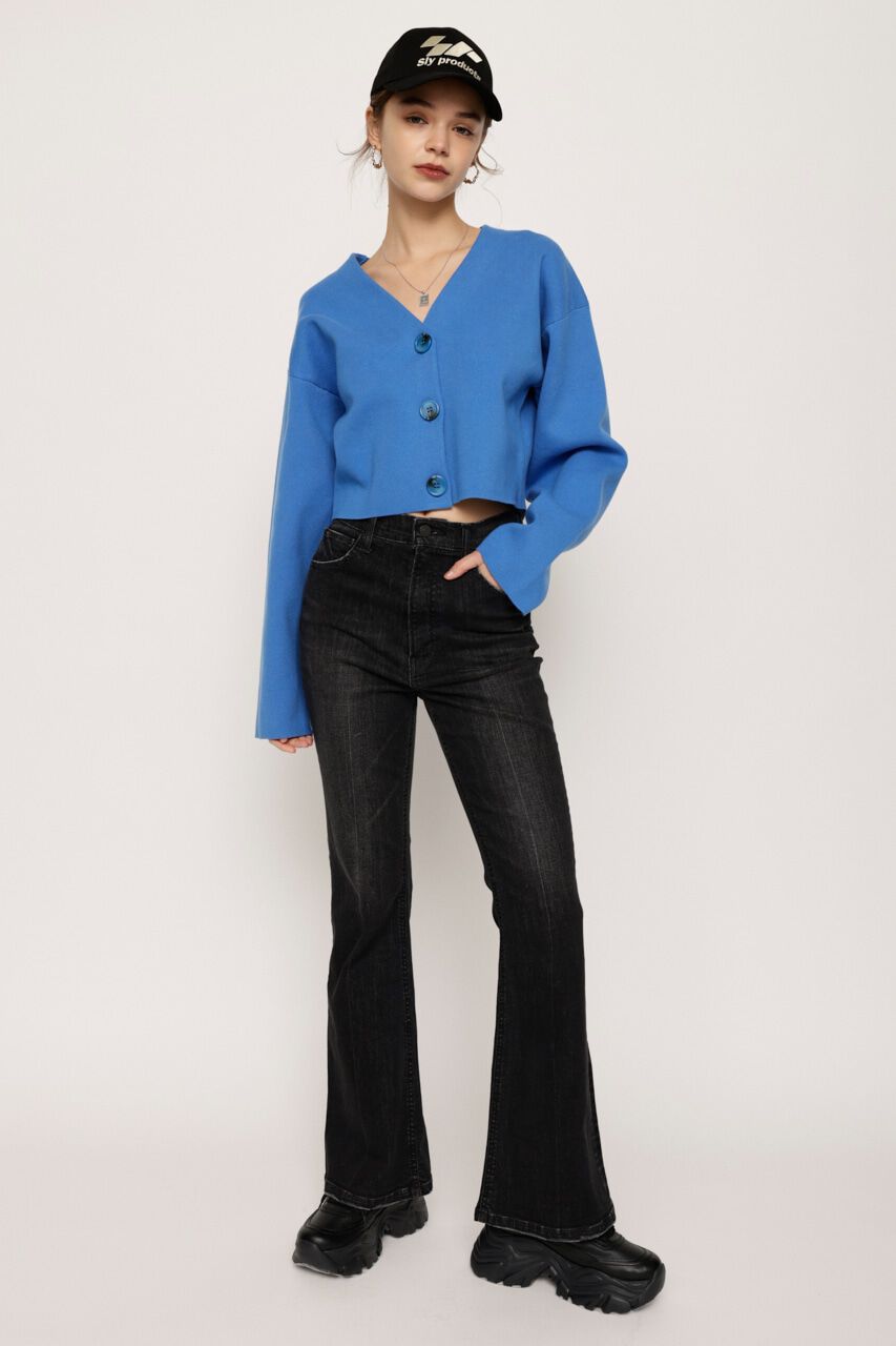 SLY「MILANO RIB CROP カーディガン」|カーディガン|