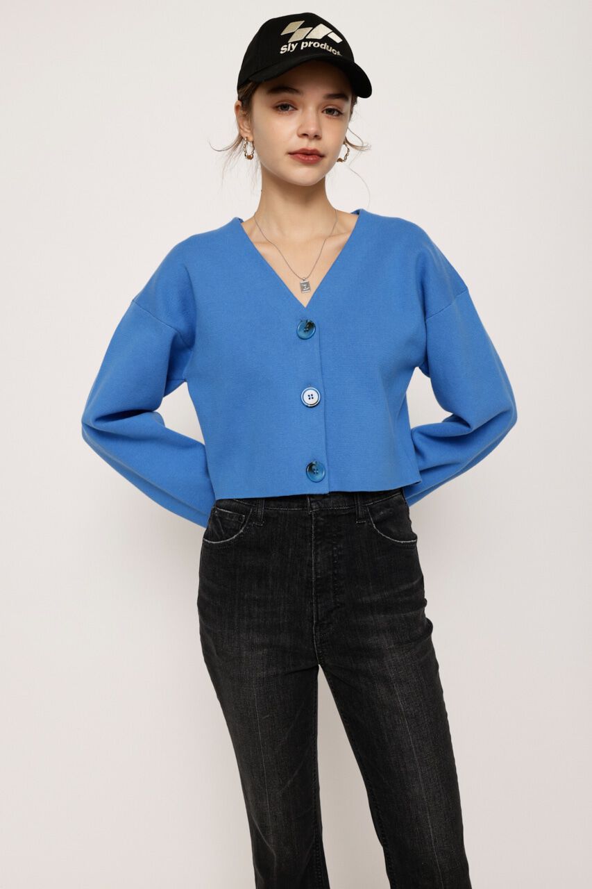 SLY「MILANO RIB CROP カーディガン」|カーディガン|