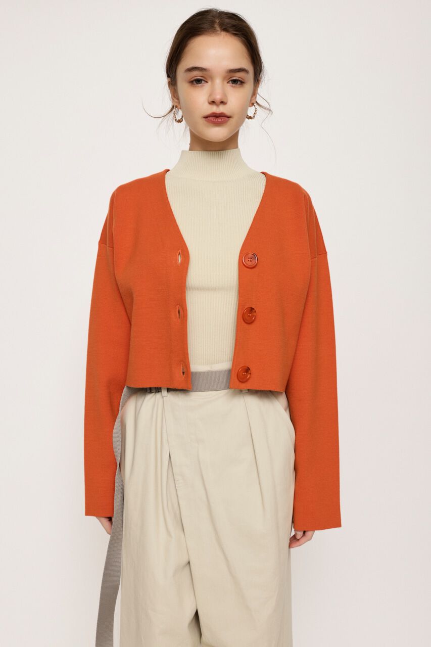 SLY「MILANO RIB CROP カーディガン」|カーディガン|ORG