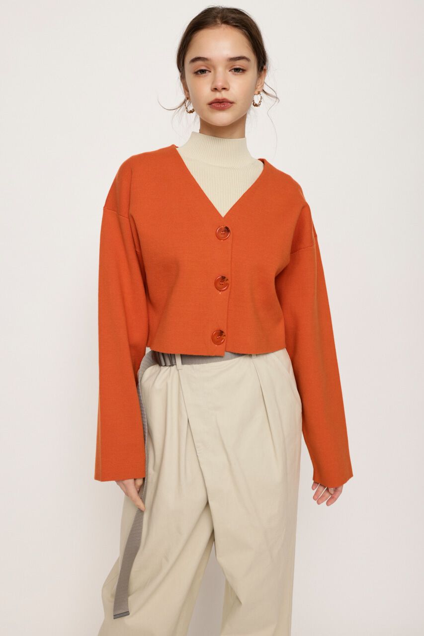 SLY「MILANO RIB CROP カーディガン」|カーディガン|