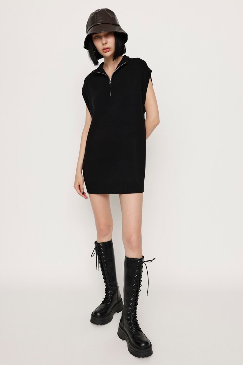 SLY「ZIP UP JACQUARD チュニック」|ニット・セーター|