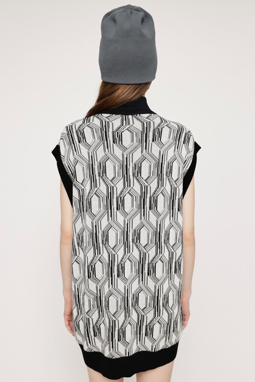 SLY「ZIP UP JACQUARD チュニック」|ニット・セーター|