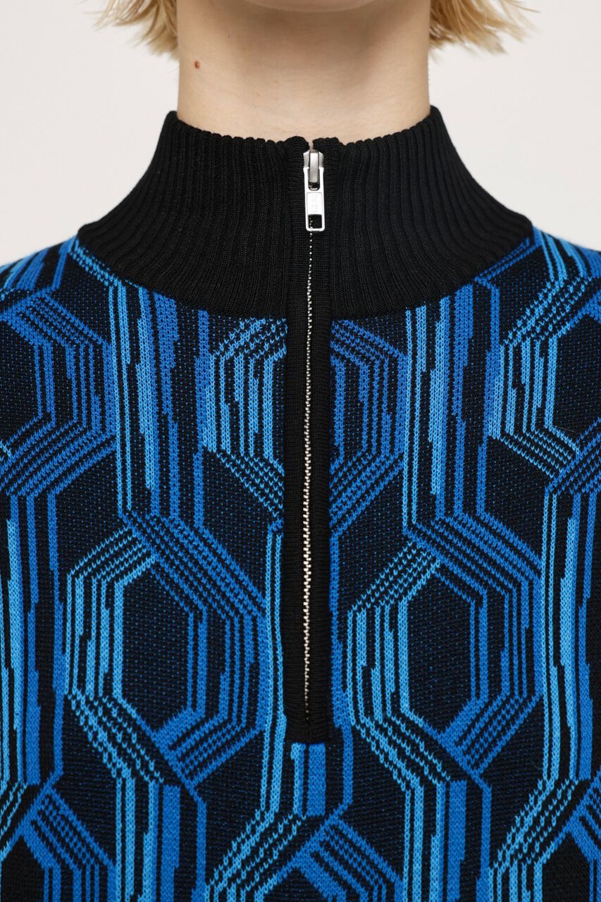 SLY「ZIP UP JACQUARD チュニック」|ニット・セーター|