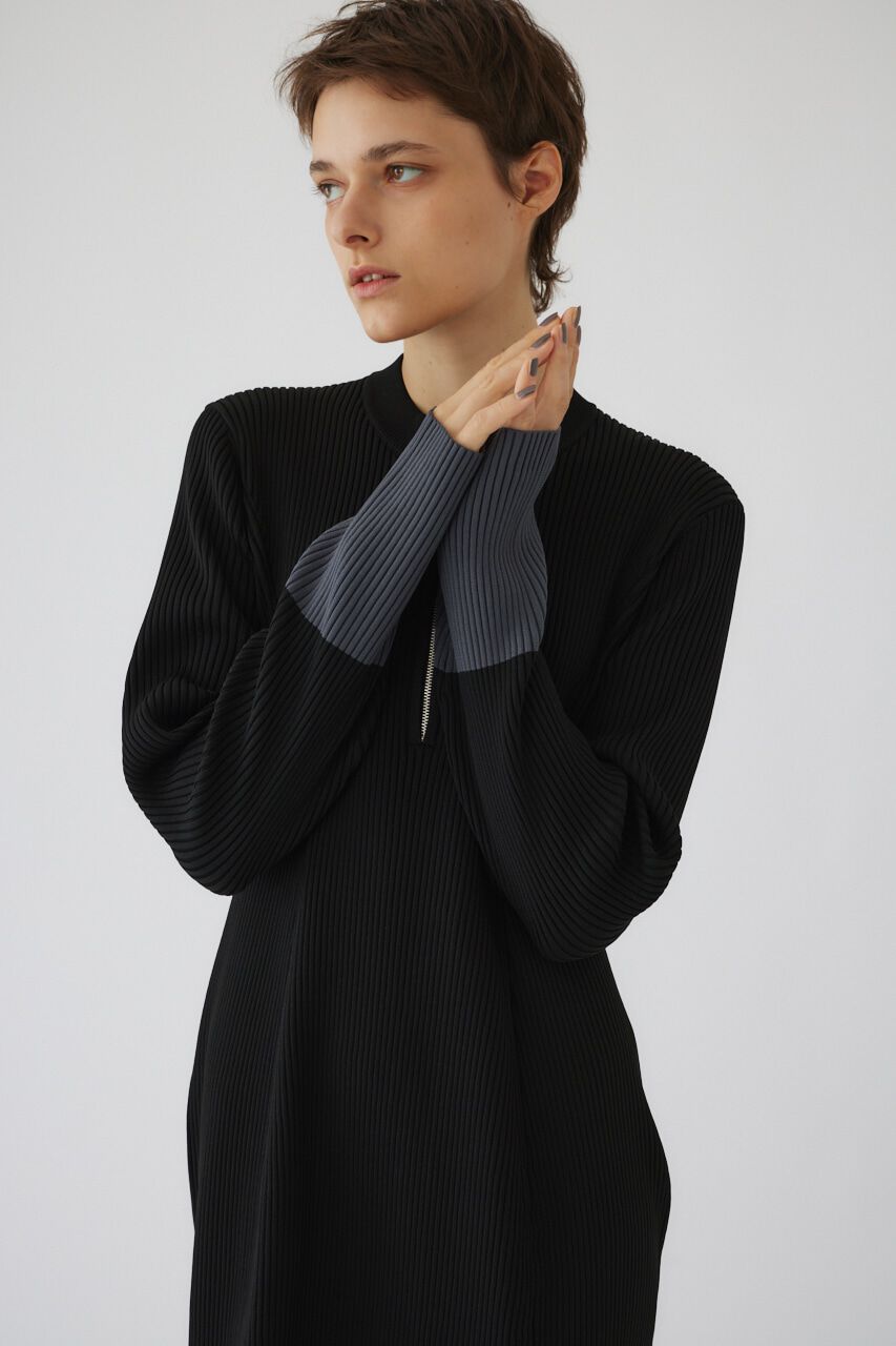 RIM.ARK 「Zip up cocoon OP」|ワンピース|BLK