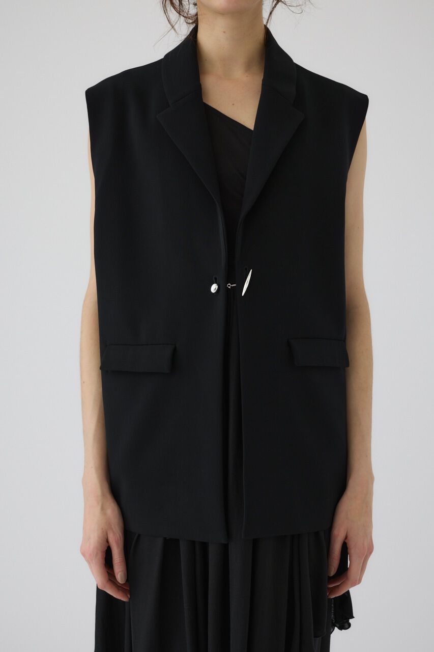 RIM.ARK 「Brass drum button vest JK」|ダウンベスト・ベスト|BLK