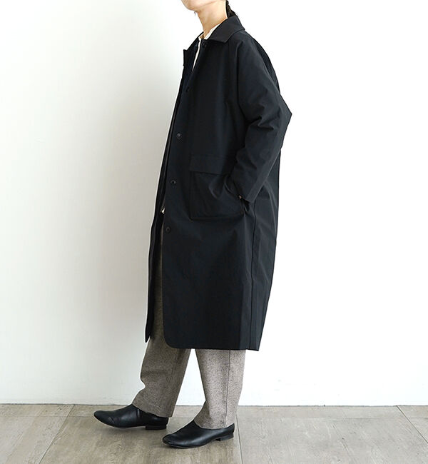 休日と詩「休日のドライブコート」|ステンカラーコート|