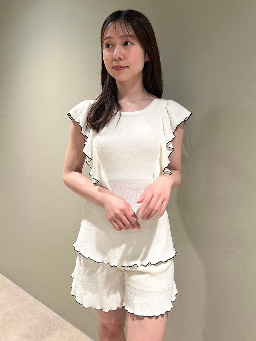 SNIDEL HOME「フリルニットセットアップ」|ルームウェア|IVR