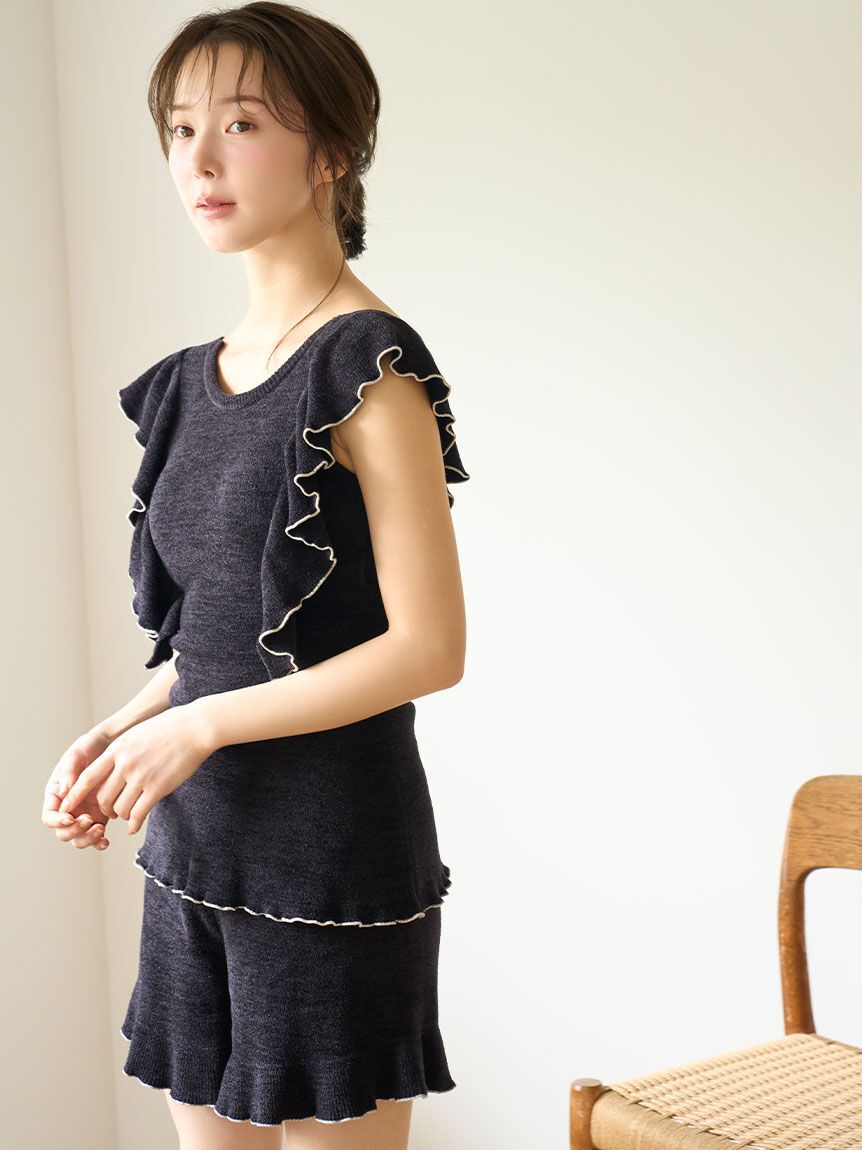 SNIDEL HOME「フリルニットセットアップ」|ルームウェア|