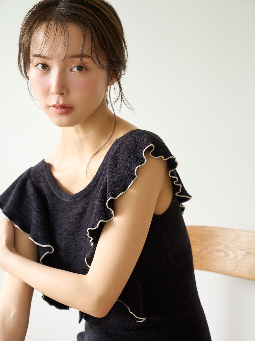 SNIDEL HOME「フリルニットセットアップ」|ルームウェア|