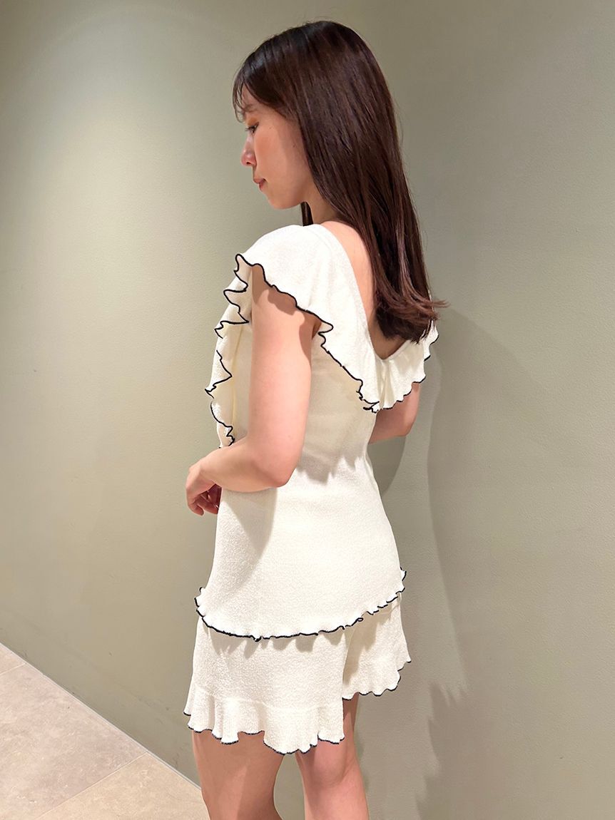 SNIDEL HOME「フリルニットセットアップ」|ルームウェア|