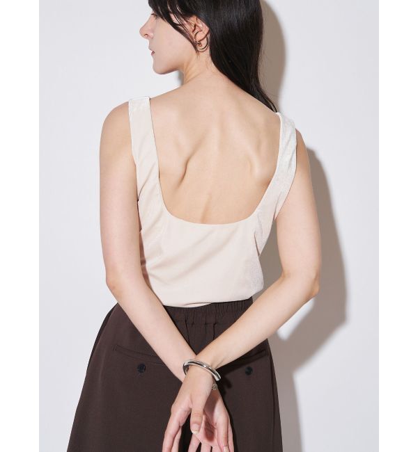 ELENDEEK「VELOUR PAD TANK」|タンクトップ|ベージュ