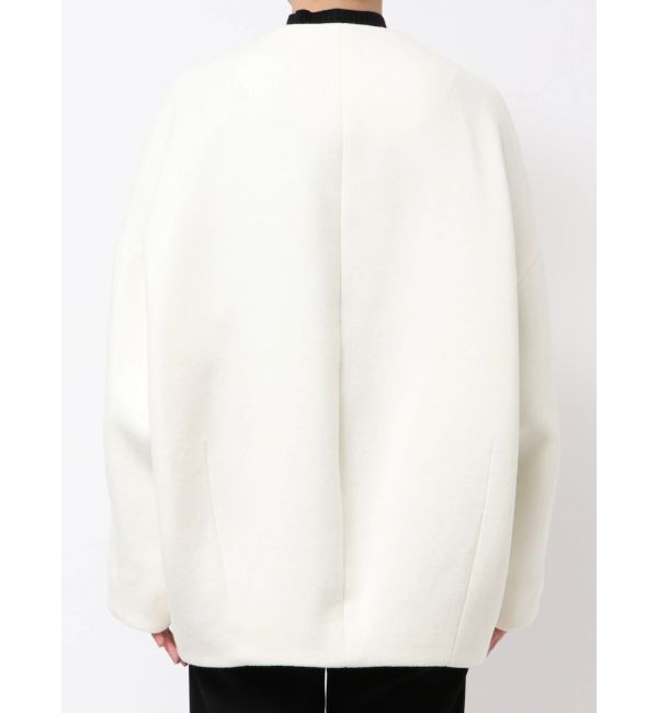 ELENDEEK「FORM SHORT WOOL CT」|ノーカラーコート|