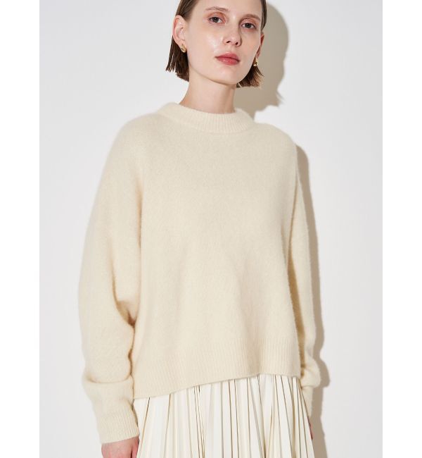 ELENDEEK「FOX WOOL ASYMMETRY KT」|ニット・セーター|アイボリー