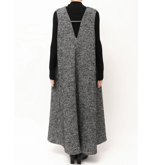 ELENDEEK「TWEED DEEP V NECK OP」|ワンピース|