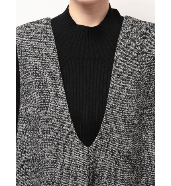 ELENDEEK「TWEED DEEP V NECK OP」|ワンピース|