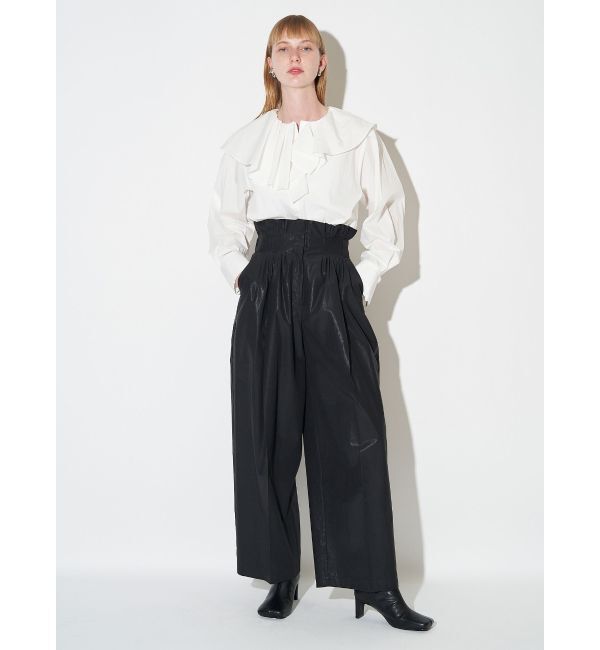 ELENDEEK「ASYME RUFFLE COLLER BL」|シャツ・ブラウス|