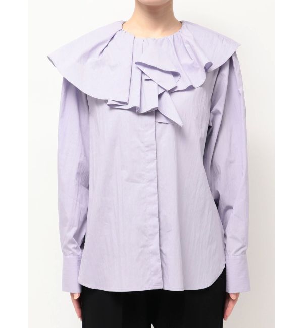 ELENDEEK「ASYME RUFFLE COLLER BL」|シャツ・ブラウス|