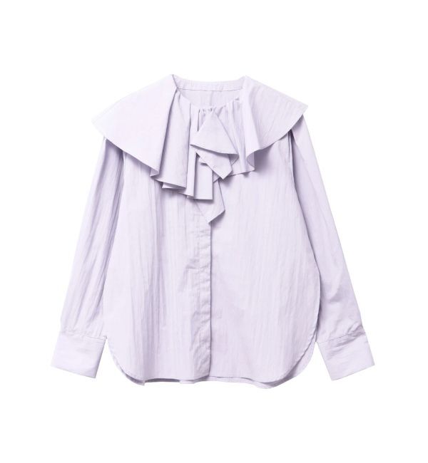 ELENDEEK「ASYME RUFFLE COLLER BL」|シャツ・ブラウス|