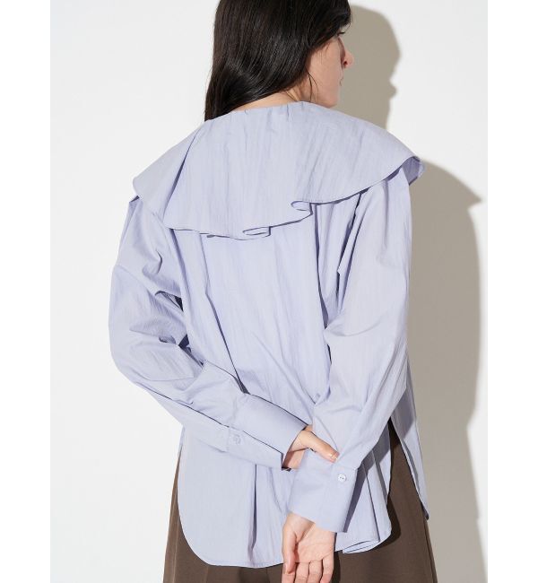 ELENDEEK「ASYME RUFFLE COLLER BL」|シャツ・ブラウス|