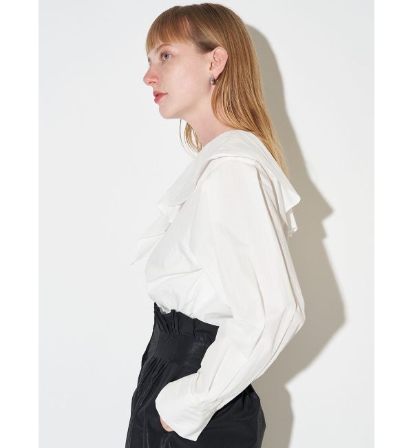 ELENDEEK「ASYME RUFFLE COLLER BL」|シャツ・ブラウス|