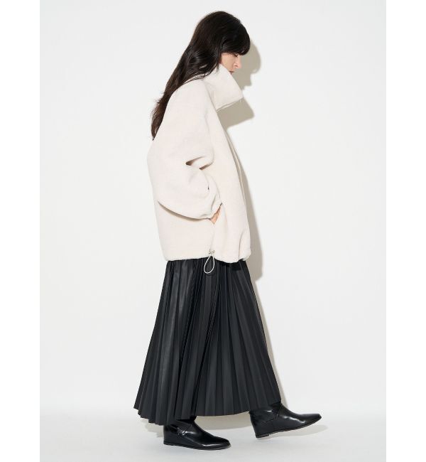 ELENDEEK「FAUX LEATHER PLEATS SK」|スカート|