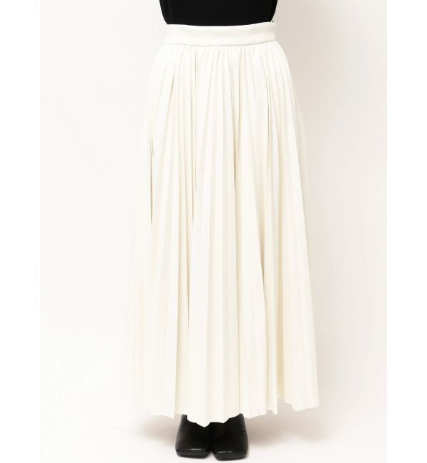 ELENDEEK「FAUX LEATHER PLEATS SK」|スカート|