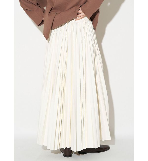 ELENDEEK「FAUX LEATHER PLEATS SK」|スカート|