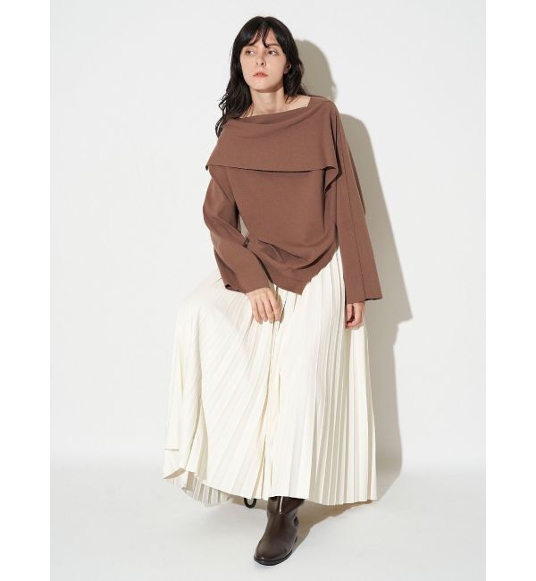 ELENDEEK「FAUX LEATHER PLEATS SK」|スカート|