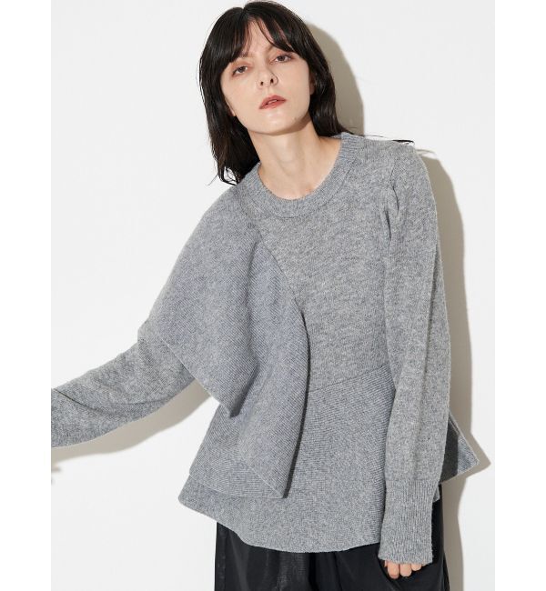 ELENDEEK「SHOULDER FRILL PEPLUM KT」|ニット・セーター|
