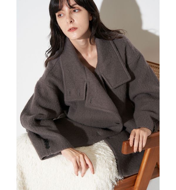 ELENDEEK「STAND COLLAR SHORT CT」|チェスターコート|