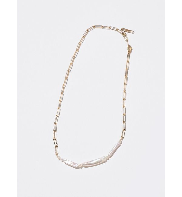 ELENDEEK「STICK PEARL NECKLACE」|ネックレス|ゴールド