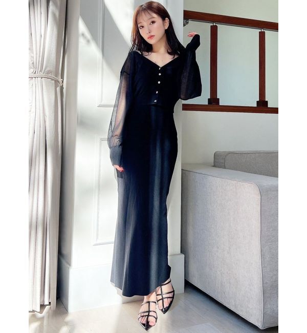 RESEXXY「シアーカーデコンビニットワンピース」|ワンピース|